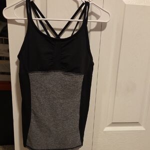 Black and Gray Strappy Tank Top